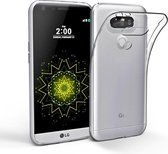 Xssive Ultra Thin Case en 1x Tempered Glass voor LG G5 H850  - TPU Ultra Thin - Transparant