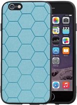 Blauw Hexagon Hard Case voor iPhone 6 / 6s
