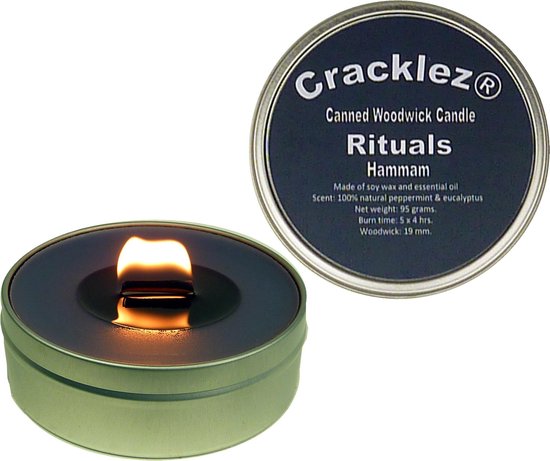 Cracklez® Woodwick Kaars in blik Hammam Rituals | bol.com