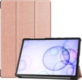 Tablet hoes geschikt voor Samsung Galaxy Tab S6 - Tri-Fold Book Case - RosÃ© Goud