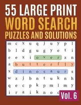 55 Large Print Word Search Puzzles And Solutions