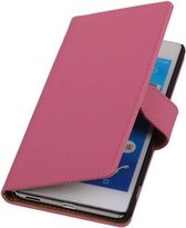 Bookstyle Wallet Case Hoesje Geschikt voor Sony Xperia M5 Roze