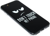 Don't touch my phone back cover Geschikt Voor iPhone SE (2020)/ 8/ 7