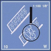 Schulcz Maquettebouw Fietsen 1:100 wit 10st