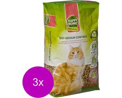 Happy Home Natural Bio Odour Control - Kattenbakvulling - 3 x 20 l