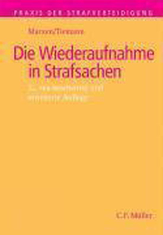 Die Wiederaufnahme in Strafsachen - cover