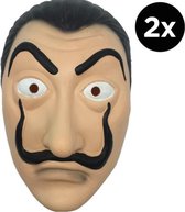 La Casa de Papel masker - 2 stuks - Dali masker - Dali masker verkleedpartij