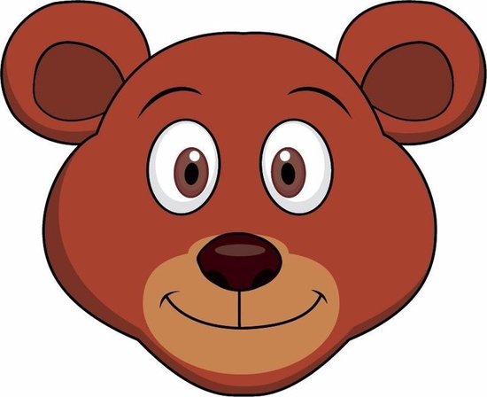 haakje Ambitieus Attent Kartonnen beren masker voor kinderen | bol.com
