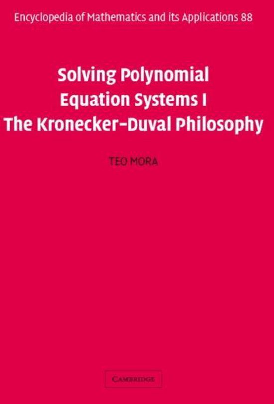 Solving Polynomial Equation Systems I - cover