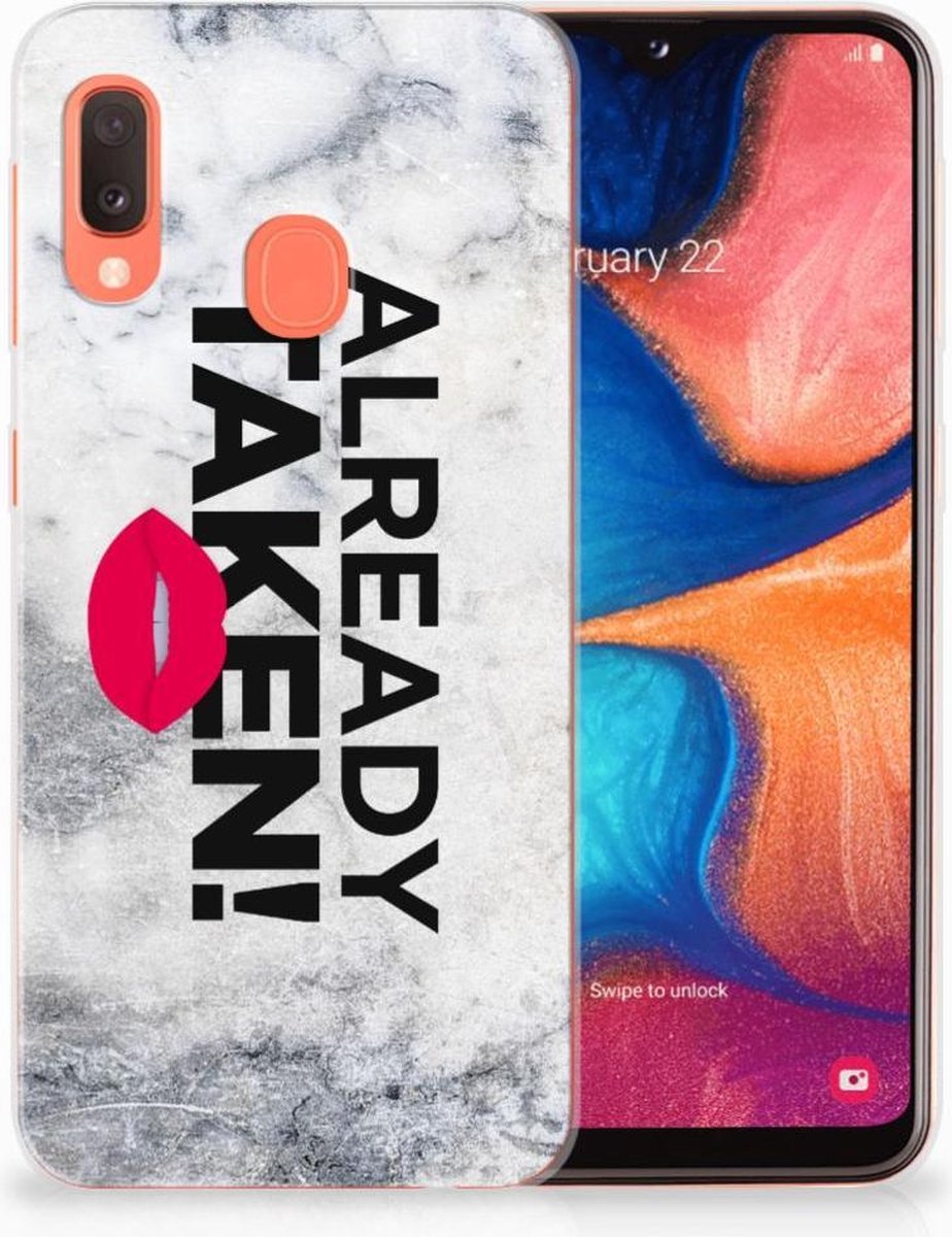 Samsung Galaxy A20e Siliconen hoesje met naam Already Taken White