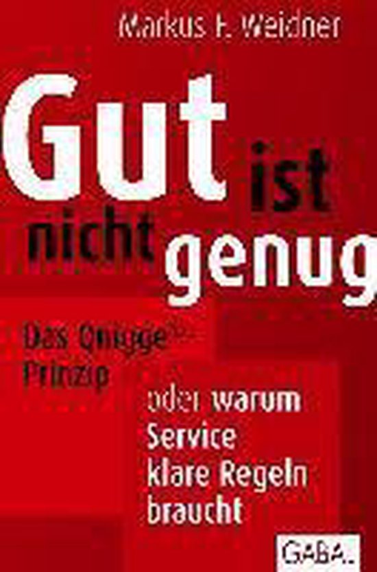 Gut ist nicht genug - cover
