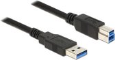 DeLOCK 85065 USB-kabel 0,5 m USB 3.2 Gen 1 (3.1 Gen 1) USB A USB B Zwart