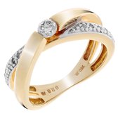 Orphelia RD-33091/52 - Ring - geelgoudkleurige 18 Karaat - Diamant 0.28 ct