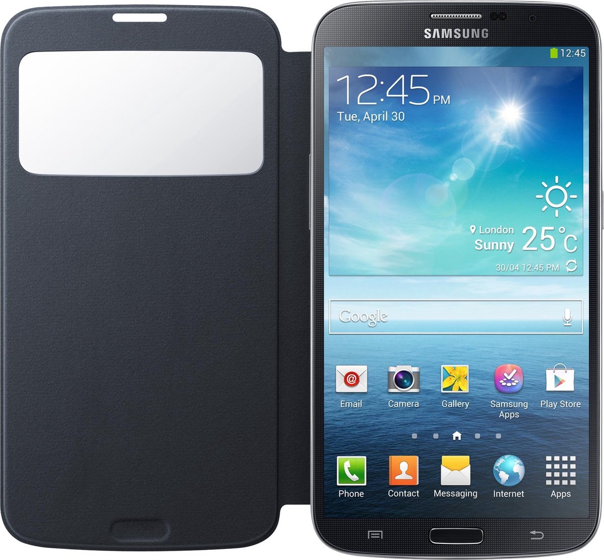 Samsung S View Cover voor de Samsung Galaxy Mega 6.3 - Zwart