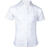 Piva schooluniform bloes korte mouwen  meisjes - wit - maat XS/14 jaar