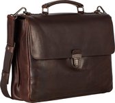 LEONHARD HEYDEN Mallette Sac d'ordinateur portable pour ordinateur portable Roma Briefcase 2 Compartments Brown Brun