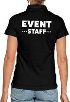 Event staff poloshirt zwart voor dames - event crew / personeel polo shirt M