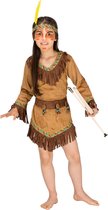 dressforfun - meisjeskostuum indianenvrouw Shania 140 (10-12y) - verkleedkleding kostuum halloween verkleden feestkleding carnavalskleding carnaval feestkledij partykleding - 300527