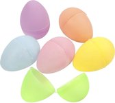 24x Surprise eieren pastel kleuren 6 cm - Paaseieren maken zelf vullen