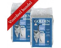 Pet-Earth Golden Odour - Kattenbakvulling - Perfecte Klontvorming - 2 x 14 kg