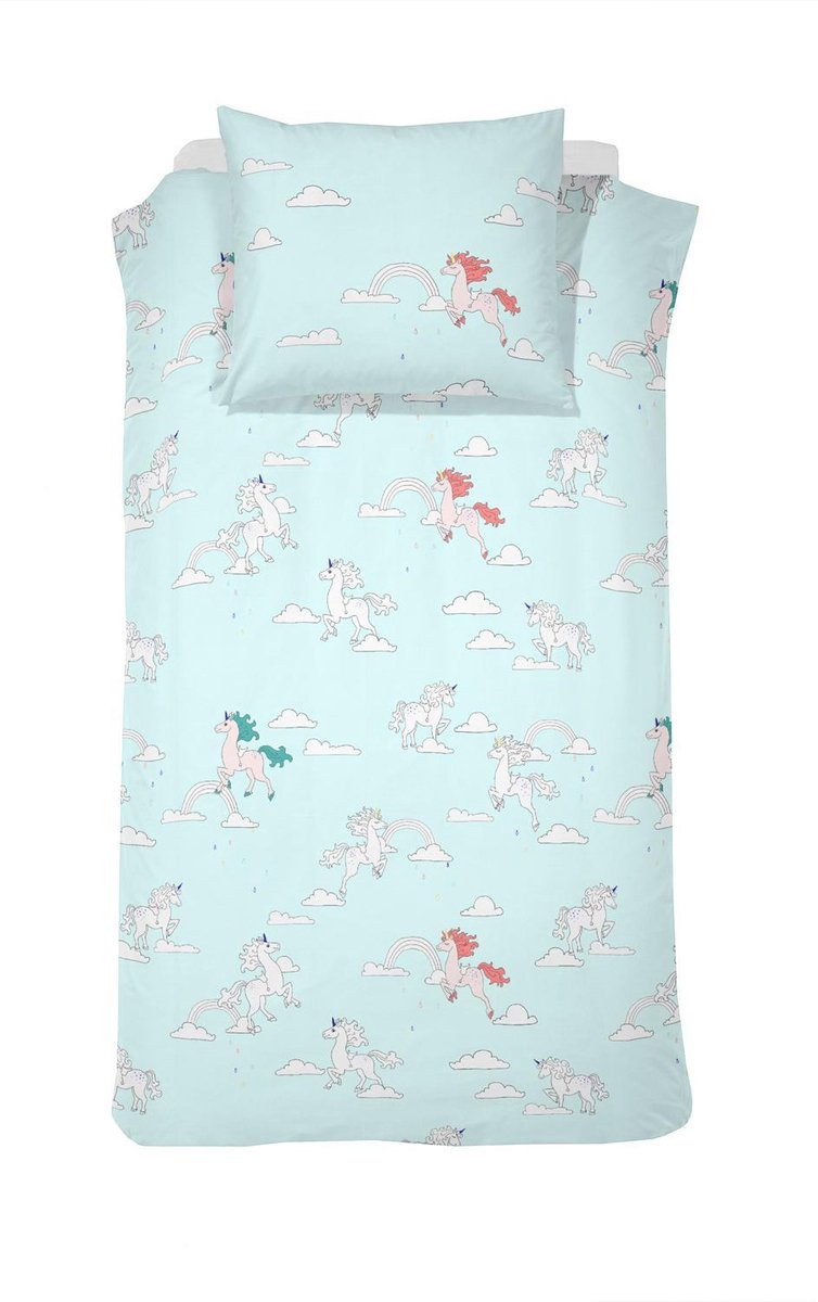 Damai Dekbedovertrekset katoen 120 x 150 cm licorne blue