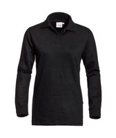 Santino Rick Dames Polo sweater lange mouw - Zwart - M