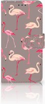 Huawei P30 Lite Book Cover Hoesje Flamingo