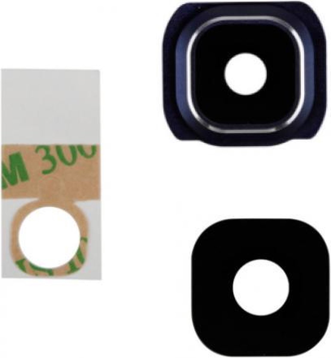 Camera Lens Cover inclusief lens geschikt voor de Samsung Galaxy S6 donkerblauw