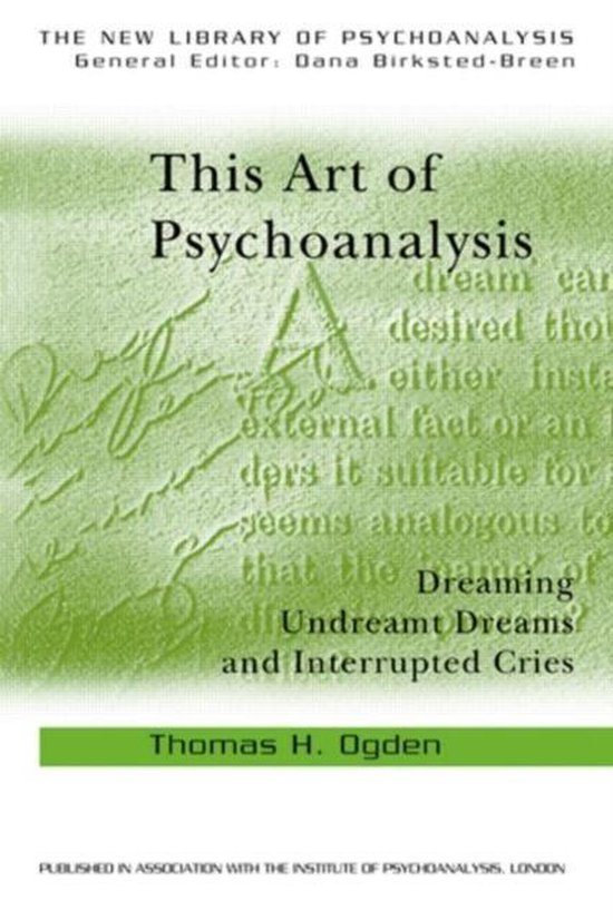 This Art Of Psychoanalysis - cover