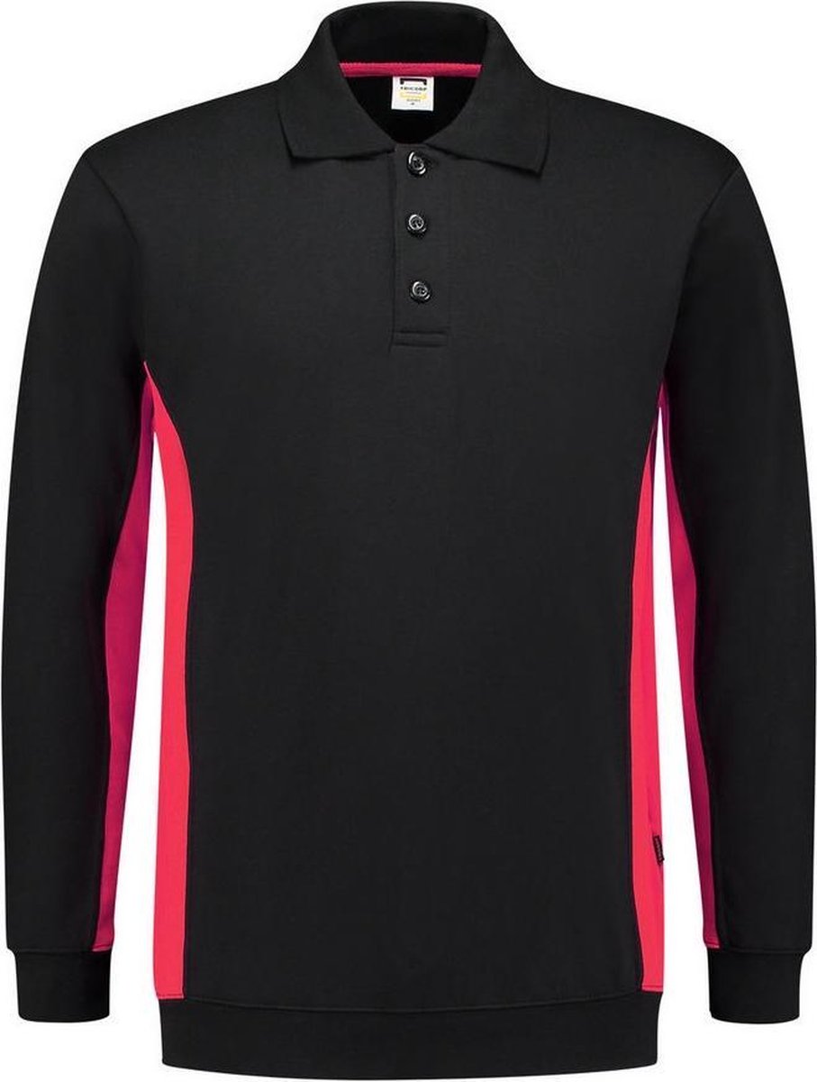Tricorp 302003 Polosweater Bicolor - Zwart/Rood - M