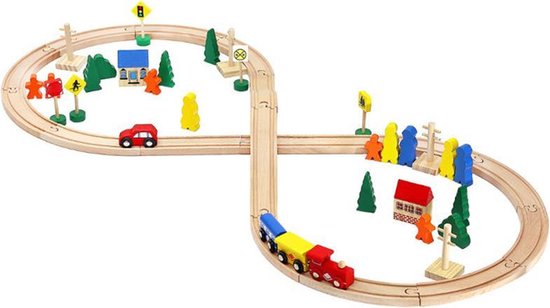 Houten trein - treinbaan - kinderspeelgoed | bol.com