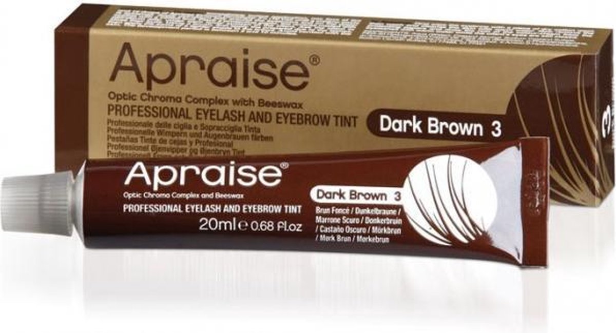 Apraise Eyelash And Eyebrow Tint Wenkbrauw- en wimperverf 20 ml - donkerbruin no 3 - Apraise
