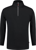 Tricorp Sweater ritskraag - Casual - 301010 - Zwart - maat 5XL