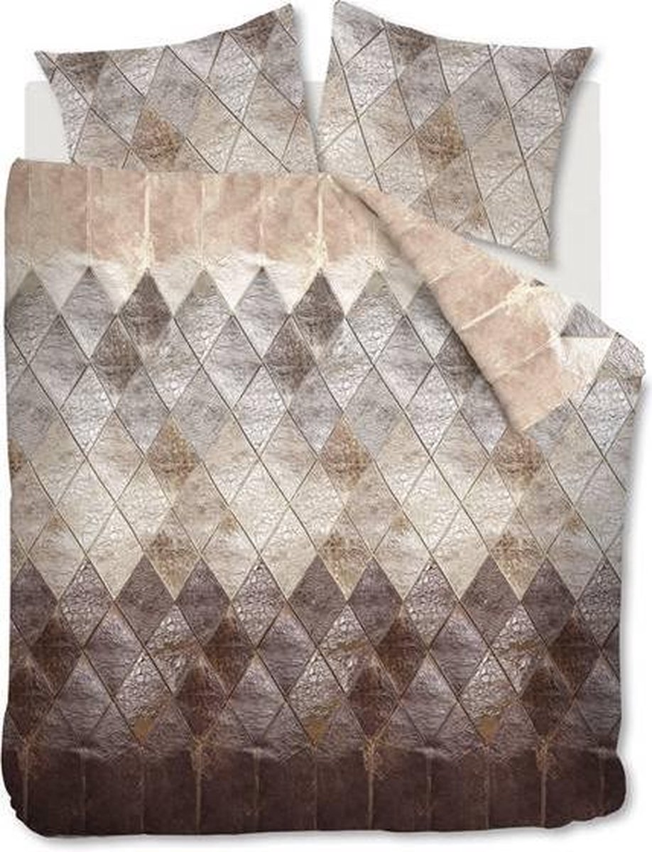 At Home Tense - Flanel - Dekbedovertrek - Lits-jumeaux - 260x200/220 cm + 2 kussenslopen 60x70 cm - Natural