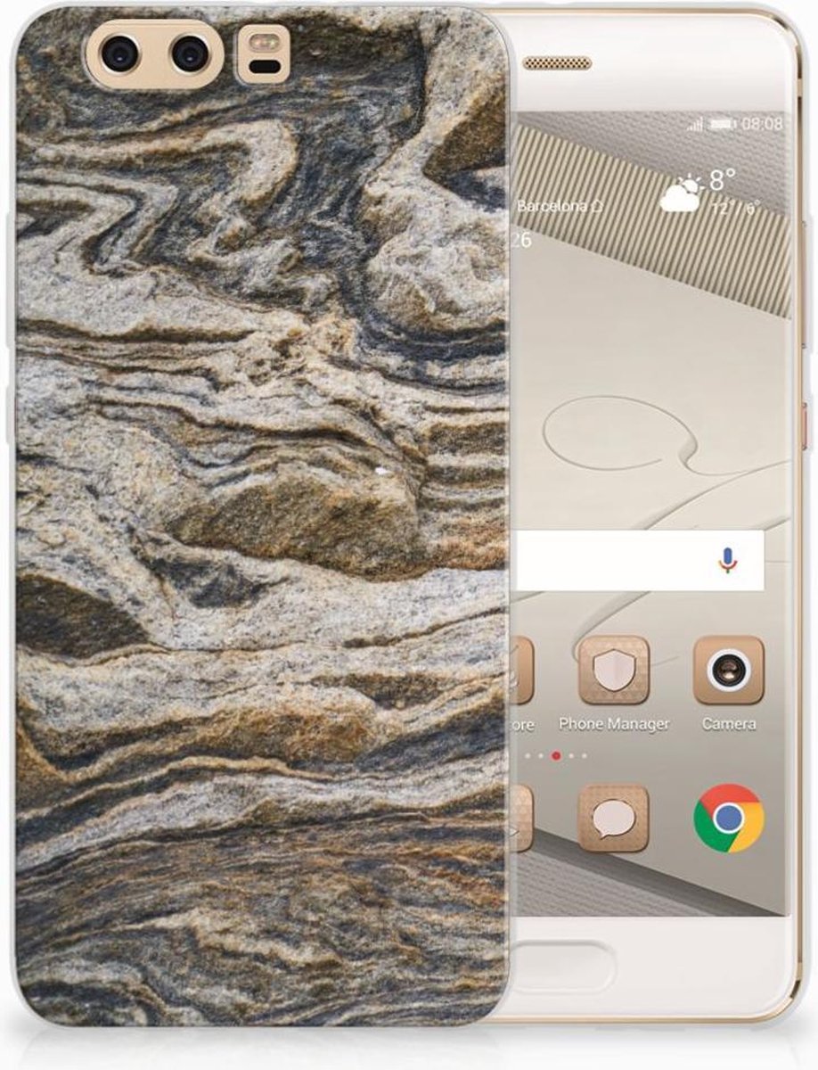 Huawei P10 Plus TPU Siliconen Hoesje Steen