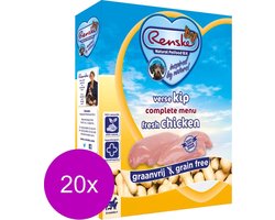 Renske Hond Vers Adult Graanvrij 395 g - Hondenvoer - 20 x Kip