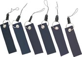 KEY-labels 6x colour navy, nylon / sleutelhanger