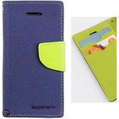 Mercury Diary case cover hoesje iPhone 5/5S blauw/groen