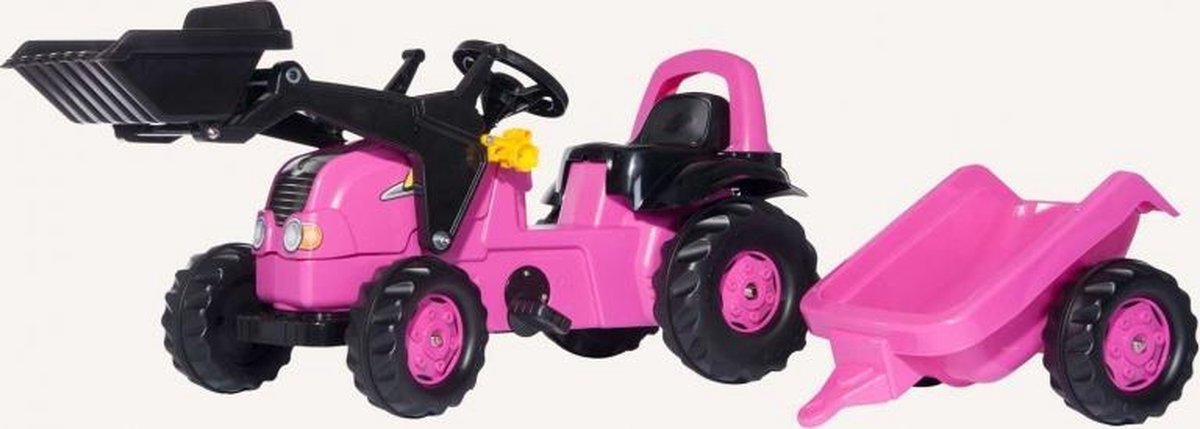 Ongelijkheid Bewust Observatie Rolly Toys Kid roze met voorlader en aanhanger | bol.com
