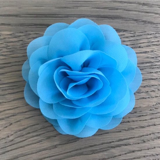 Leuke bloem (roos) op Clip - Licht Blauw