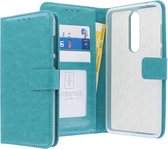 Nokia 3.1 Plus Bookcase hoesje - CaseBoutique - Effen Turquoise - Kunstleer