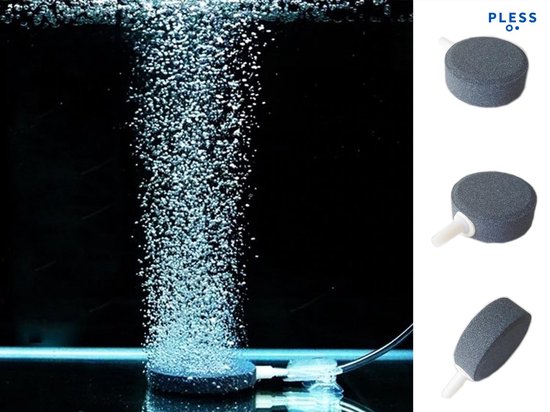 Mineraal Steen - Beluchting Zuurstofsteen Luchtsteen Airstone - Zuurstof Oxygen Aquariumbeluchting - Grijs 40 x 15mm - Pless® | Bestel nu!