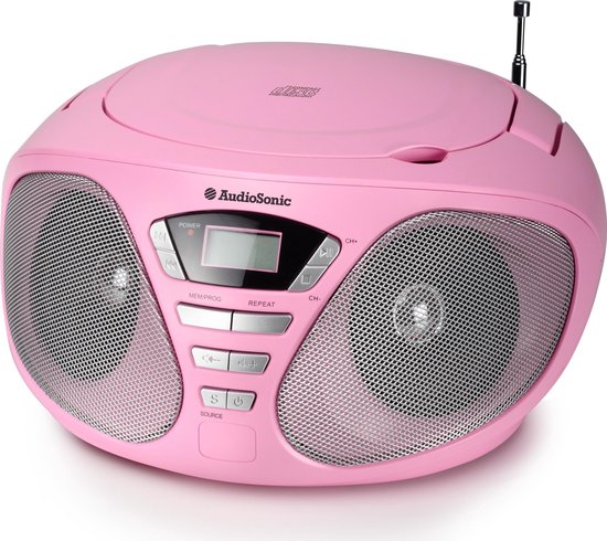 AudioSonic CD-1567 - Radio/CD-speler - Roze | bol.com