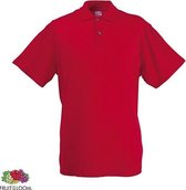 Fruit of the Loom poloshirt - heren - Red - 2XL