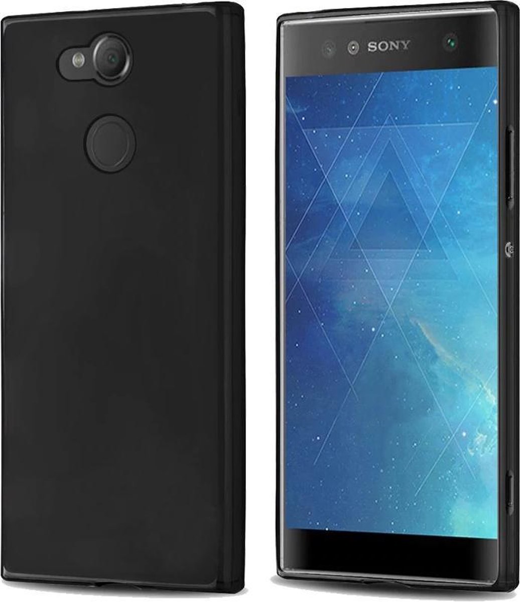 HB Hoesje Geschikt voor Sony XA2 Plus - Zwart - Siliconen Back Cover