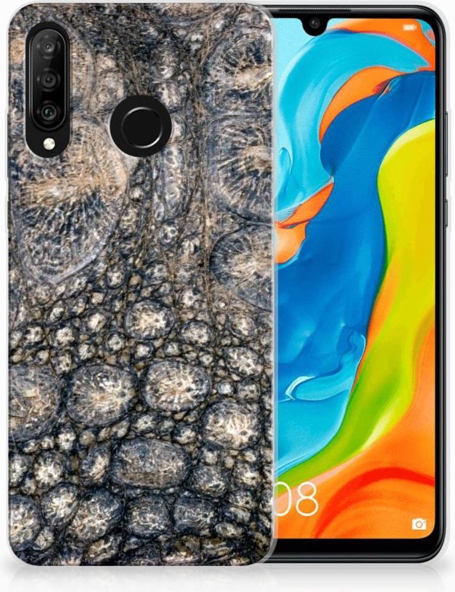 Huawei P30 Lite TPU Hoesje Krokodillenprint
