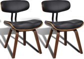 Eetkamerstoelen met rugleuning Art Deco kunstleer 2 st