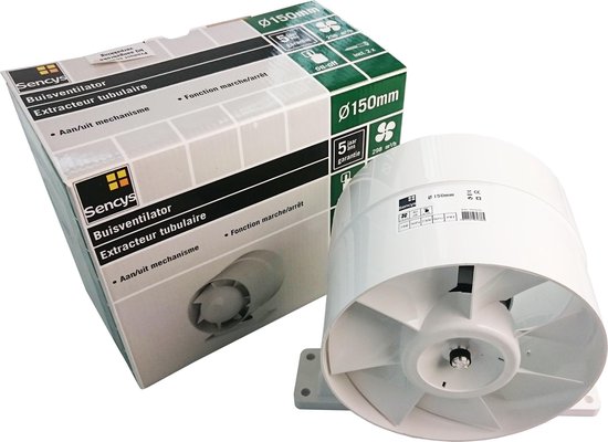 Ventilateur tubulaire SENCYS pour soufflage et évacuation, pour tuyau  Ø150mm | bol.com