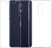 Nokia 5.1 TPU silicone case hoesje met Tempered Screen Protector Set