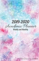2019-2020 Academic Planner Weekly and Monthly Pink Charming Abstract